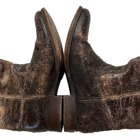 FRYE | Melissa Button Riding Boots in Chocolate Glaze Vintage Distressed 7.5 - Picture 8 of 16
